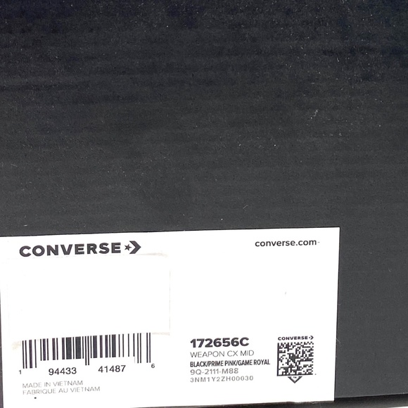 Converse Weapon CX Shoes Mid Top Multi Black Men’s Leather Sneakers Size 172656C - Picture 9 of 10